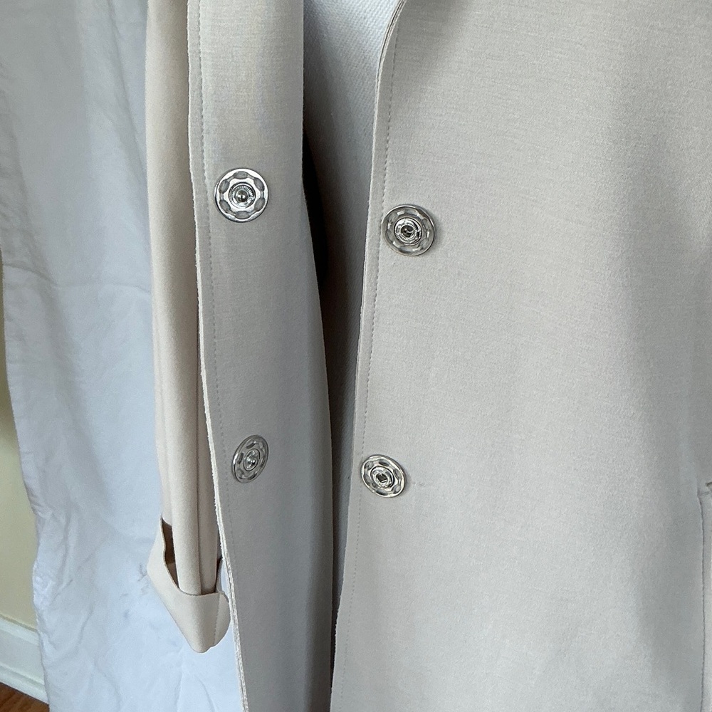 Carolina Belle Light Cream Tailored Trench Coat - Picture 6 of 14